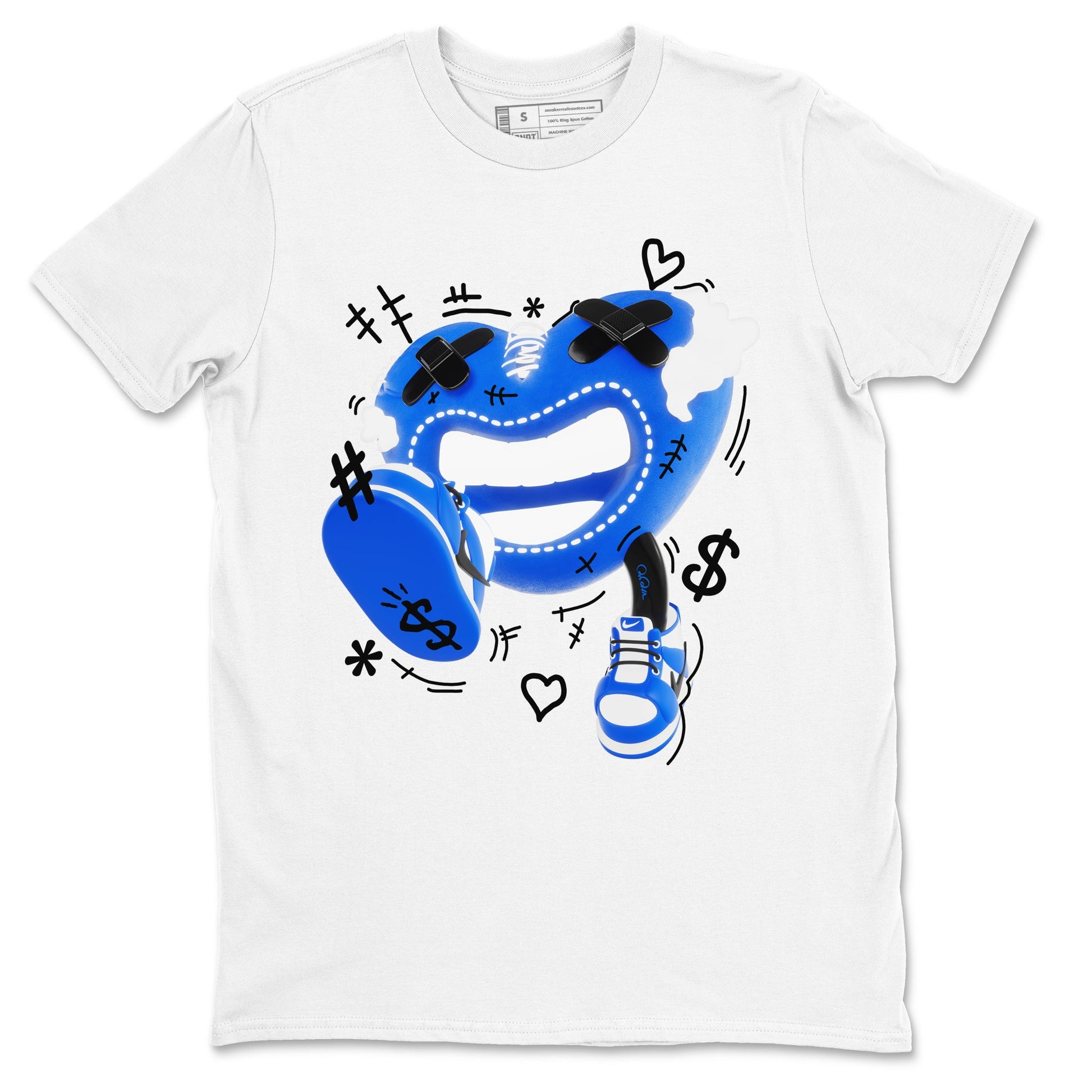 AJ1 Game Royal shirt to match jordans Walk In Love sneaker tees Air Jordan 1 Game Royal SNRT Sneaker Release Tees unisex cotton White 2 crew neck shirt