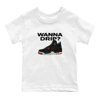 Sneaker match tees – Sneaker Tees To Match Jordan 4 Retro Rare Air Shoes – Wanna Drip Kids T-Shirt White 2