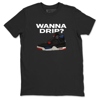Sneaker match tees – Sneaker Tees To Match Jordan 4 Retro Rare Air Shoes – Wanna Drip Tee Black 2