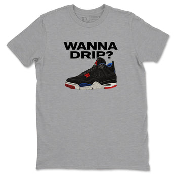 Sneaker match tees – Sneaker Tees To Match Jordan 4 Retro Rare Air Shoes – Wanna Drip Tee Heather Grey 2