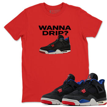 Sneaker match tees – Sneaker Tees To Match Jordan 4 Retro Rare Air Shoes – Wanna Drip Tee Red 1