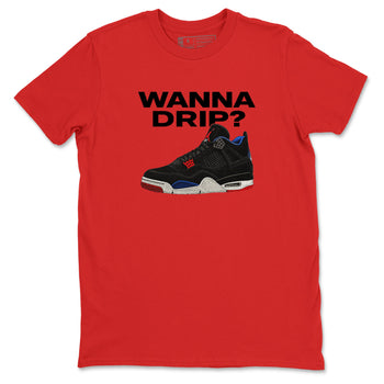 Sneaker match tees – Sneaker Tees To Match Jordan 4 Retro Rare Air Shoes – Wanna Drip Tee Red 2