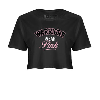 Sneaker Threads Sneaker Tees To Match Air Jordan 5 Medium Soft Pink Warriors Wear Pink Crop Tee Black 2. Perfect for Jordan releases 2025 colorways. breast cancer awareness.