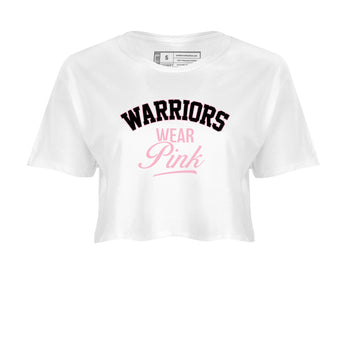 Sneaker Threads Sneaker Tees To Match Air Jordan 5 Medium Soft Pink Warriors Wear Pink Crop Tee White 2. Perfect for Jordan releases 2025 colorways. breast cancer awareness.