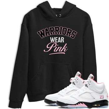 Sneaker Threads Sneaker Tees To Match Air Jordan 5 Medium Soft Pink Warriors Wear Pink Graphic Tee Black 1. Perfect for Jordan releases 2025 colorways. breast cancer awareness.