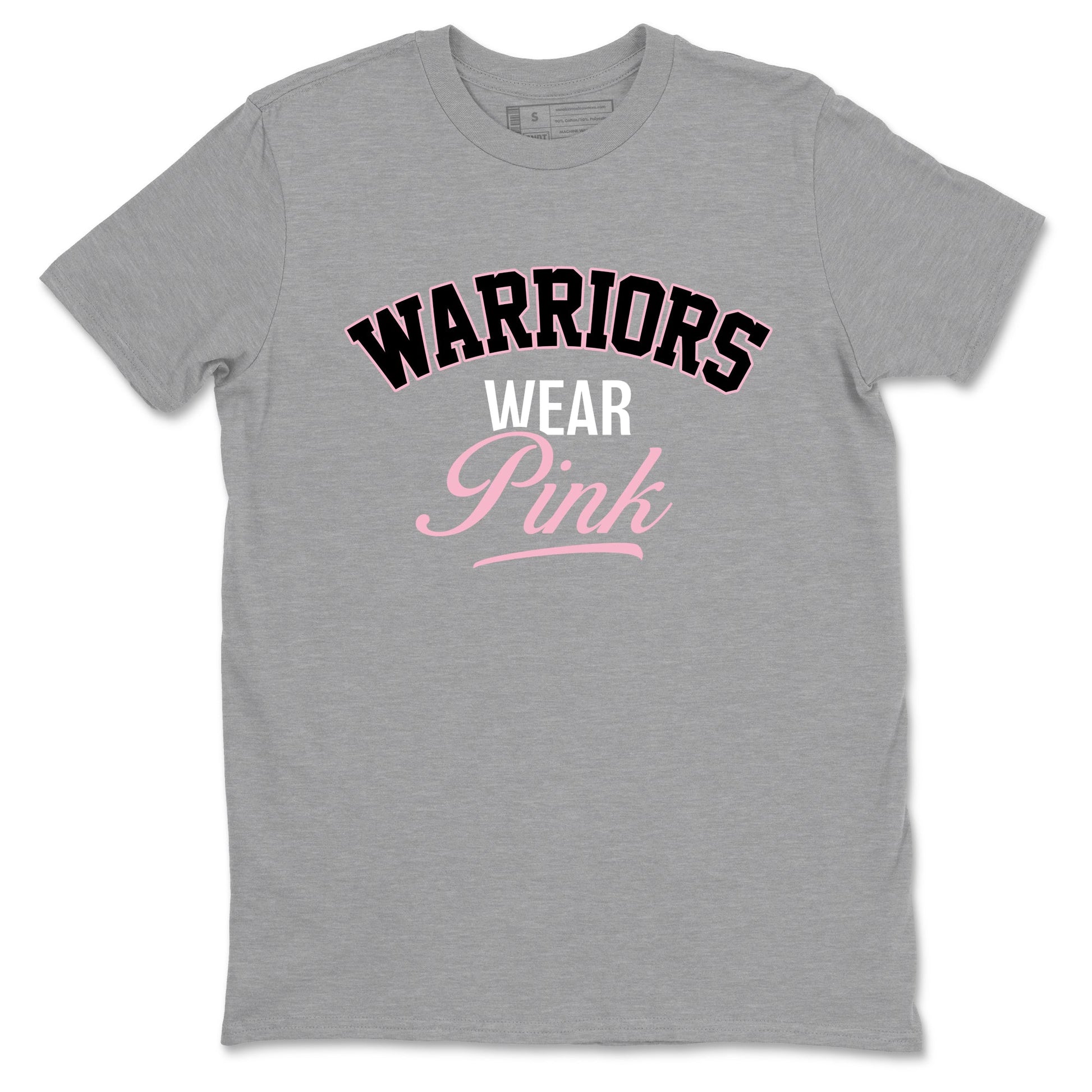 Sneaker Threads Sneaker Tees To Match Air Jordan 5 Medium Soft Pink Warriors Wear Pink Graphic Tee Heather Grey 2. Perfect for Jordan releases 2025 colorways. breast cancer awareness.