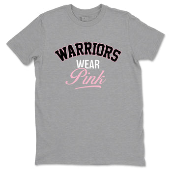 Sneaker Threads Sneaker Tees To Match Air Jordan 5 Medium Soft Pink Warriors Wear Pink Graphic Tee Heather Grey 2. Perfect for Jordan releases 2025 colorways. breast cancer awareness.