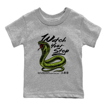 Foams One Black Volt shirts to match jordans Watch Your Step sneaker match tees Air Foamposite One Black Volt match shoes to clothes SNRT Sneaker Tees Youth Baby Heather Grey 2 tee