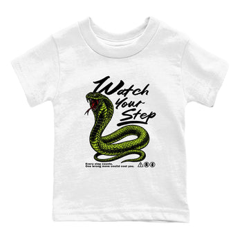 Foams One Black Volt shirts to match jordans Watch Your Step sneaker match tees Air Foamposite One Black Volt match shoes to clothes SNRT Sneaker Tees Youth Baby White 2 tee