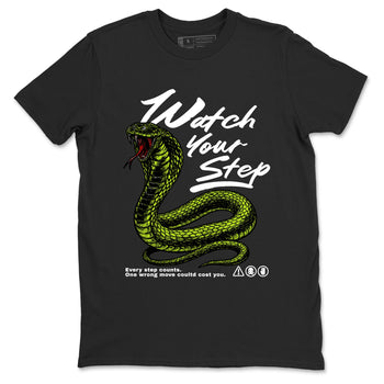 Foams One Black Volt shirts to match jordans Watch Your Step sneaker match tees Air Foamposite One Black Volt match shoes to clothes SNRT Sneaker Tees unisex cotton Black 2 shirts