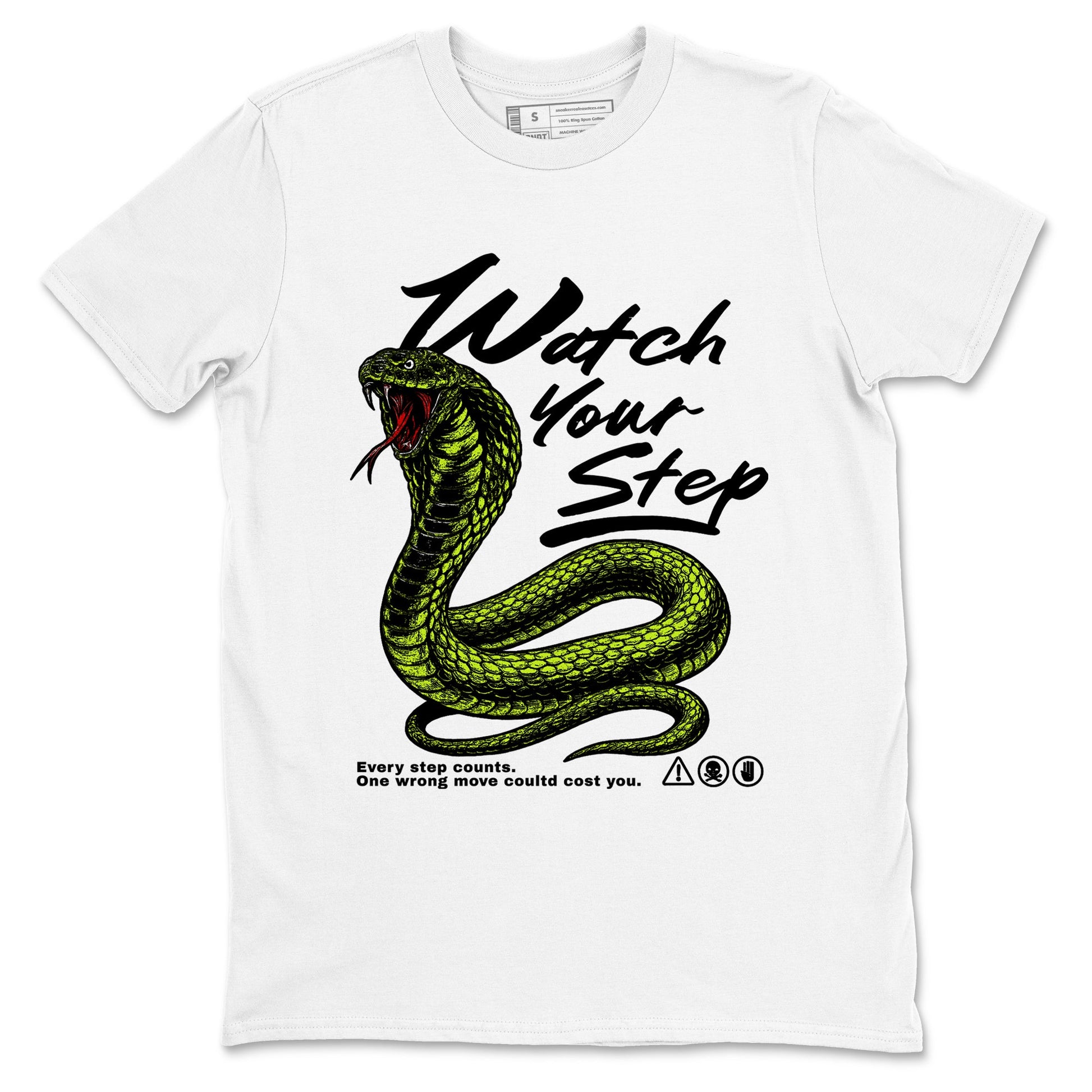 Foams One Black Volt shirts to match jordans Watch Your Step sneaker match tees Air Foamposite One Black Volt match shoes to clothes SNRT Sneaker Tees unisex cotton White 2 shirts