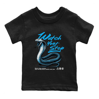 1s UNC Reimagined shirts to match jordans Watch Your Step sneaker match tees AJ1 Retro High OG UNC Reimagined match shoes to clothes SNRT Sneaker Tees Youth Baby Black 2 tee