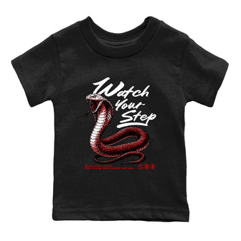 11s Bred shirts to match jordans Watch Your Step sneaker match tees Air Jordan 11 Retro Bred match shoes to clothes SNRT Sneaker Tees Youth Baby Black 2 tee