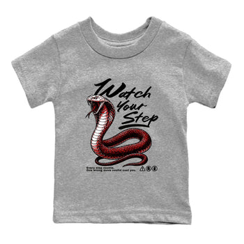 11s Bred shirts to match jordans Watch Your Step sneaker match tees Air Jordan 11 Retro Bred match shoes to clothes SNRT Sneaker Tees Youth Baby Heather Grey 2 tee