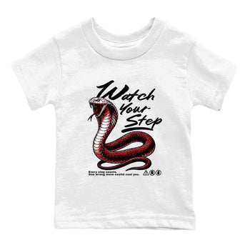 11s Bred shirts to match jordans Watch Your Step sneaker match tees Air Jordan 11 Retro Bred match shoes to clothes SNRT Sneaker Tees Youth Baby White 2 tee