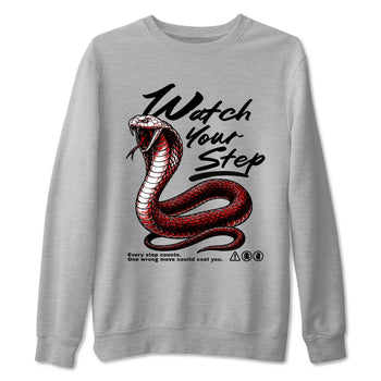 11s Bred shirts to match jordans Watch Your Step sneaker match tees Air Jordan 11 Retro Bred match shoes to clothes SNRT Sneaker Tees unisex cotton Heather Grey 2 shirts