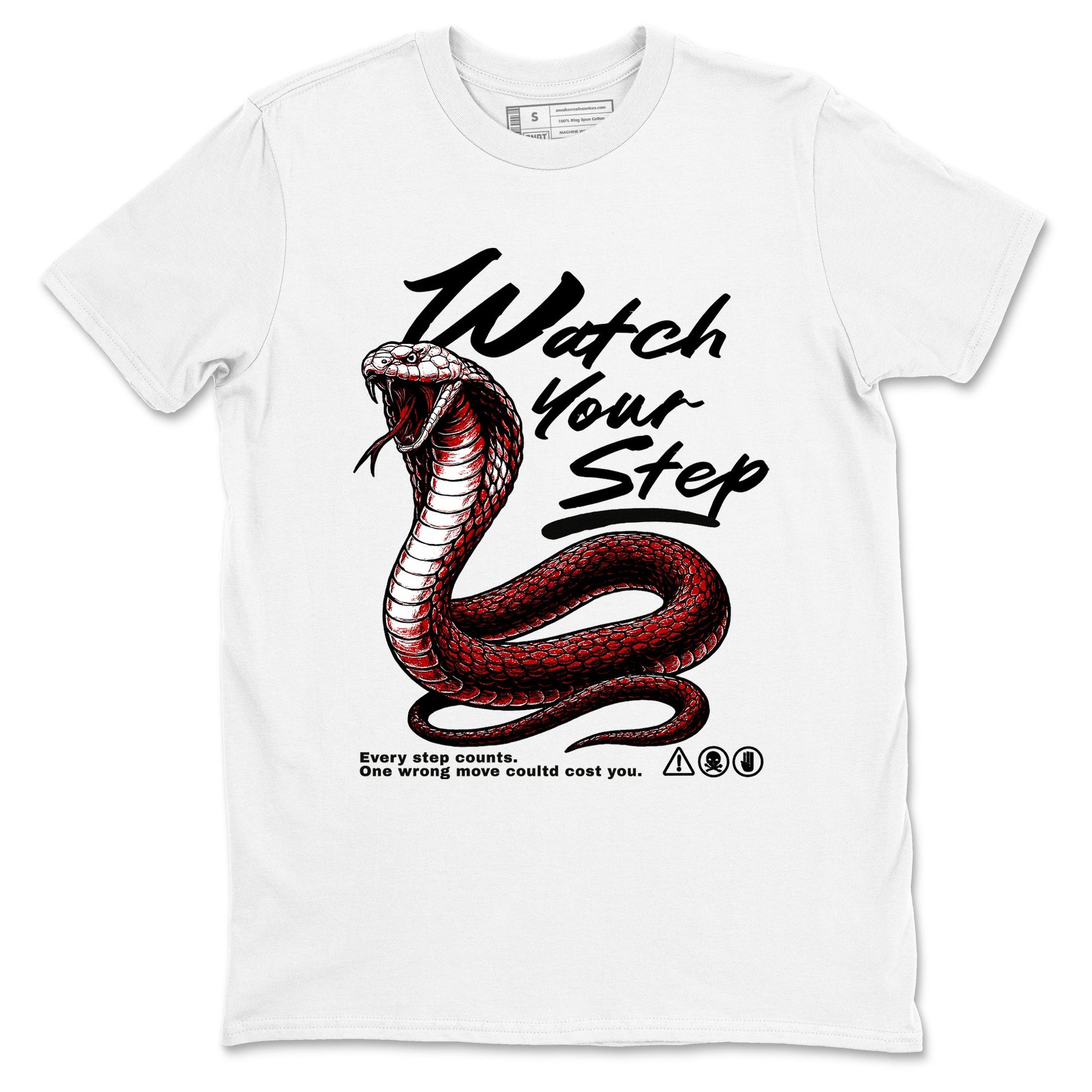 11s Bred shirts to match jordans Watch Your Step sneaker match tees Air Jordan 11 Retro Bred match shoes to clothes SNRT Sneaker Tees unisex cotton White 2 shirts