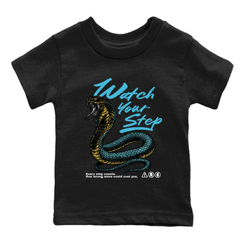 Sneaker Threads – Sneaker Tees To Match Air Jordan 11 Retro Gamma – Watch Your Step Youth Graphic Tee Black 2. Perfect for Jordan releases 2025 colorways.