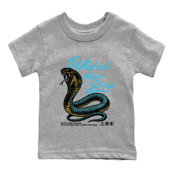 Sneaker Threads – Sneaker Tees To Match Air Jordan 11 Retro Gamma – Watch Your Step Youth Graphic Tee Heather Grey 2. Perfect for Jordan releases 2025 colorways.
