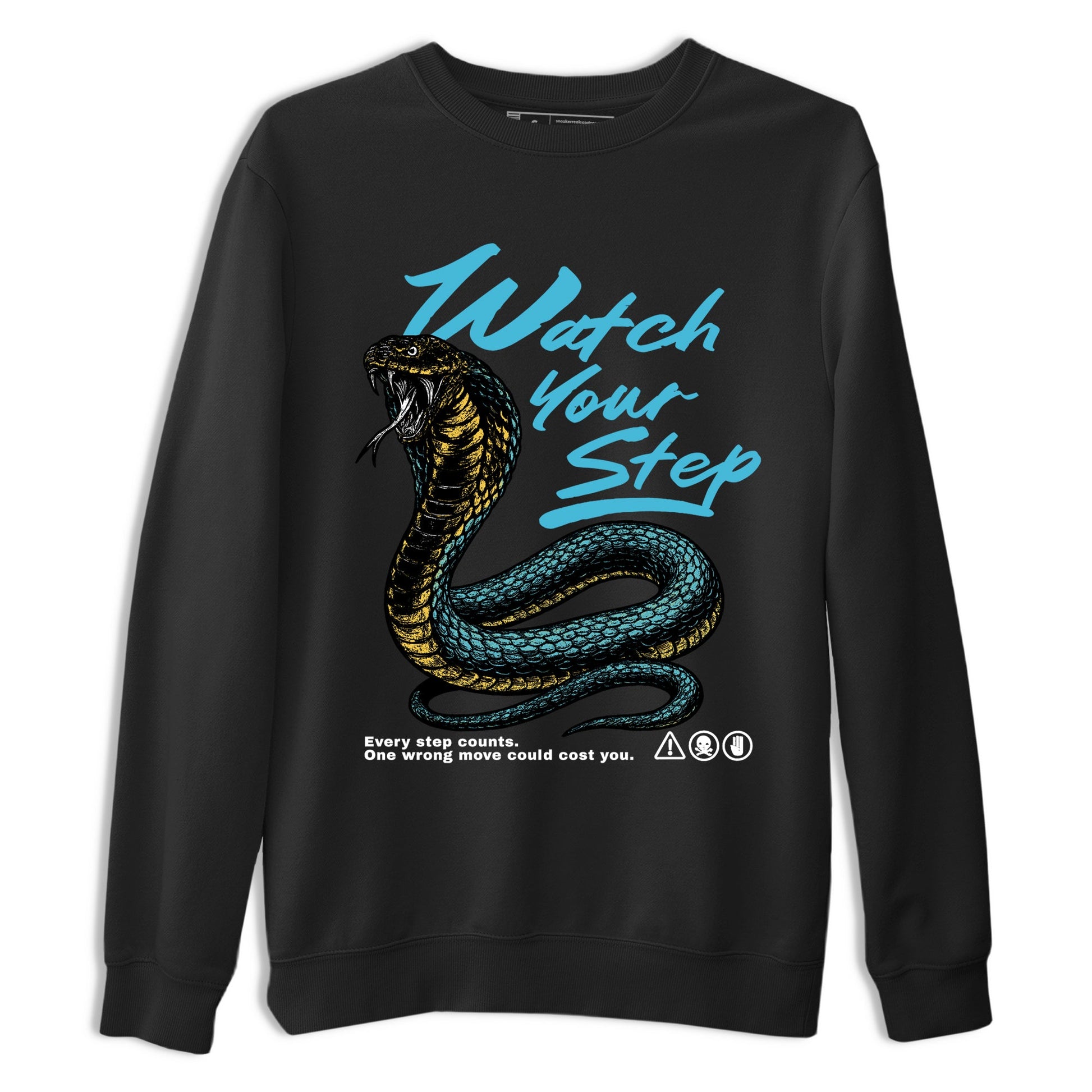 Sneaker Threads – Sneaker Tees To Match Air Jordan 11 Retro Gamma – Watch Your Step Graphic Tee Black 2. Perfect for Jordan releases 2025 colorways.
