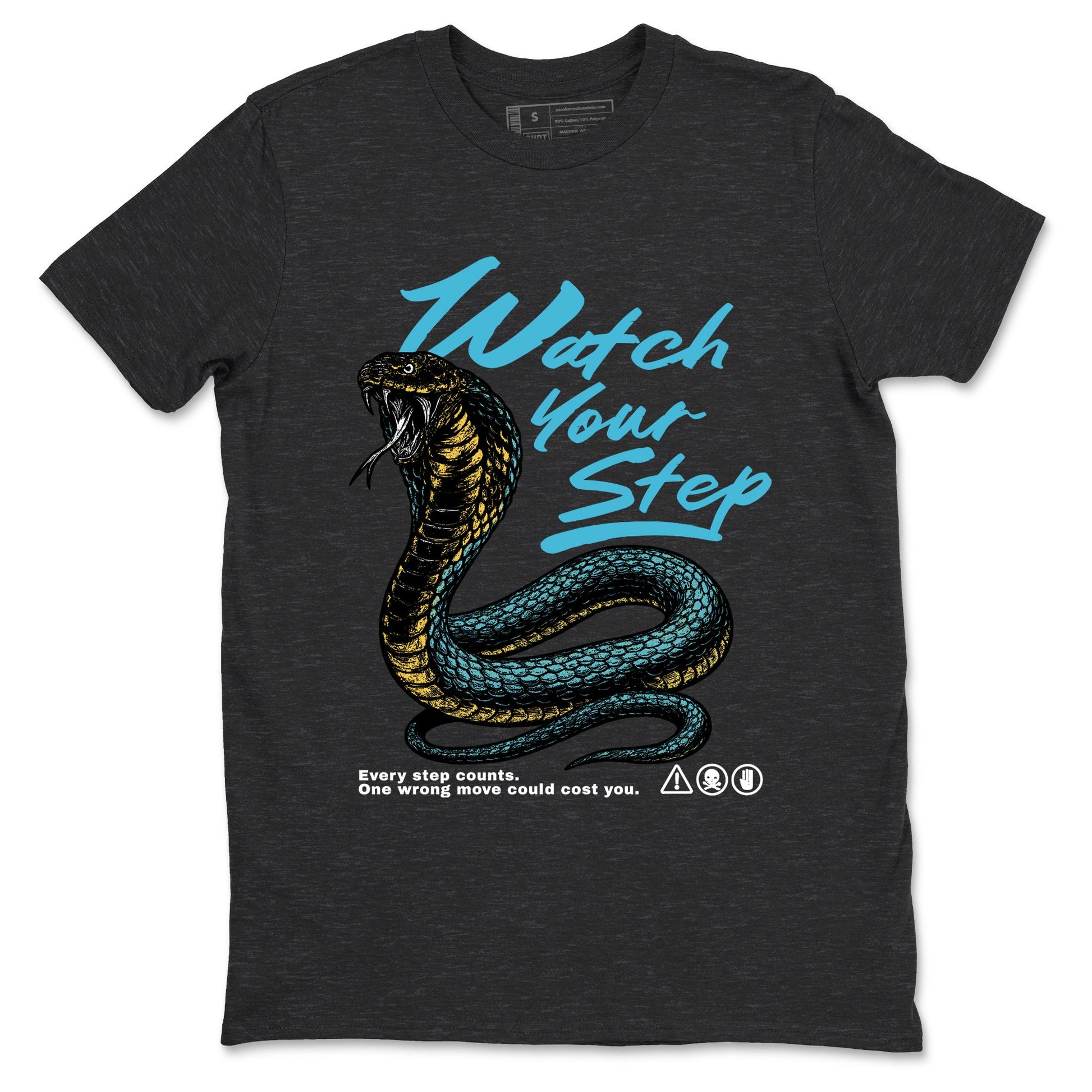 Sneaker Threads – Sneaker Tees To Match Air Jordan 11 Retro Gamma – Watch Your Step Graphic Tee Charcoal Heather 2. Perfect for Jordan releases 2025 colorways.