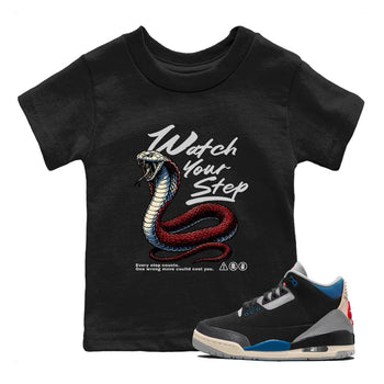 Air Jordan 3 Retro OG Rare Air shirts to match jordans Watch Your Step sneaker match tees 3s Rare Air match shoes to clothes SNRT Sneaker Tees Youth Baby Black 1 tee