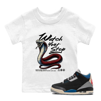 Air Jordan 3 Retro OG Rare Air shirts to match jordans Watch Your Step sneaker match tees 3s Rare Air match shoes to clothes SNRT Sneaker Tees Youth Baby White 1 tee