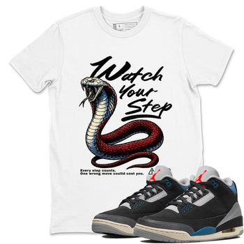 Air Jordan 3 Retro OG Rare Air shirts to match jordans Watch Your Step sneaker match tees 3s Rare Air match shoes to clothes SNRT Sneaker Tees unisex cotton White 1 shirts