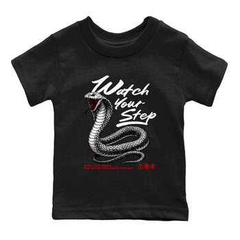 4s White Cement shirts to match jordans Watch Your Step sneaker match tees AJ4 Retro OG White Cement match shoes to clothes SNRT Sneaker Tees Youth Baby Black 2 tee