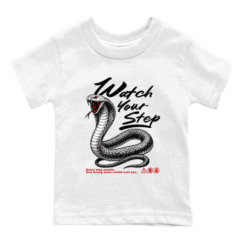 4s White Cement shirts to match jordans Watch Your Step sneaker match tees AJ4 Retro OG White Cement match shoes to clothes SNRT Sneaker Tees Youth Baby White 2 tee