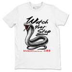 4s White Cement shirts to match jordans Watch Your Step sneaker match tees AJ4 Retro OG White Cement match shoes to clothes SNRT Sneaker Tees unisex cotton White 2 shirts