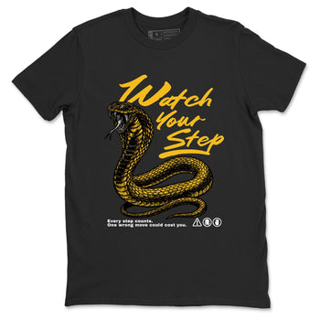 Watch Your Step sneaker match tees styled to complete your fit with the 5s Tokyo sneakers, shown in Black 2.
