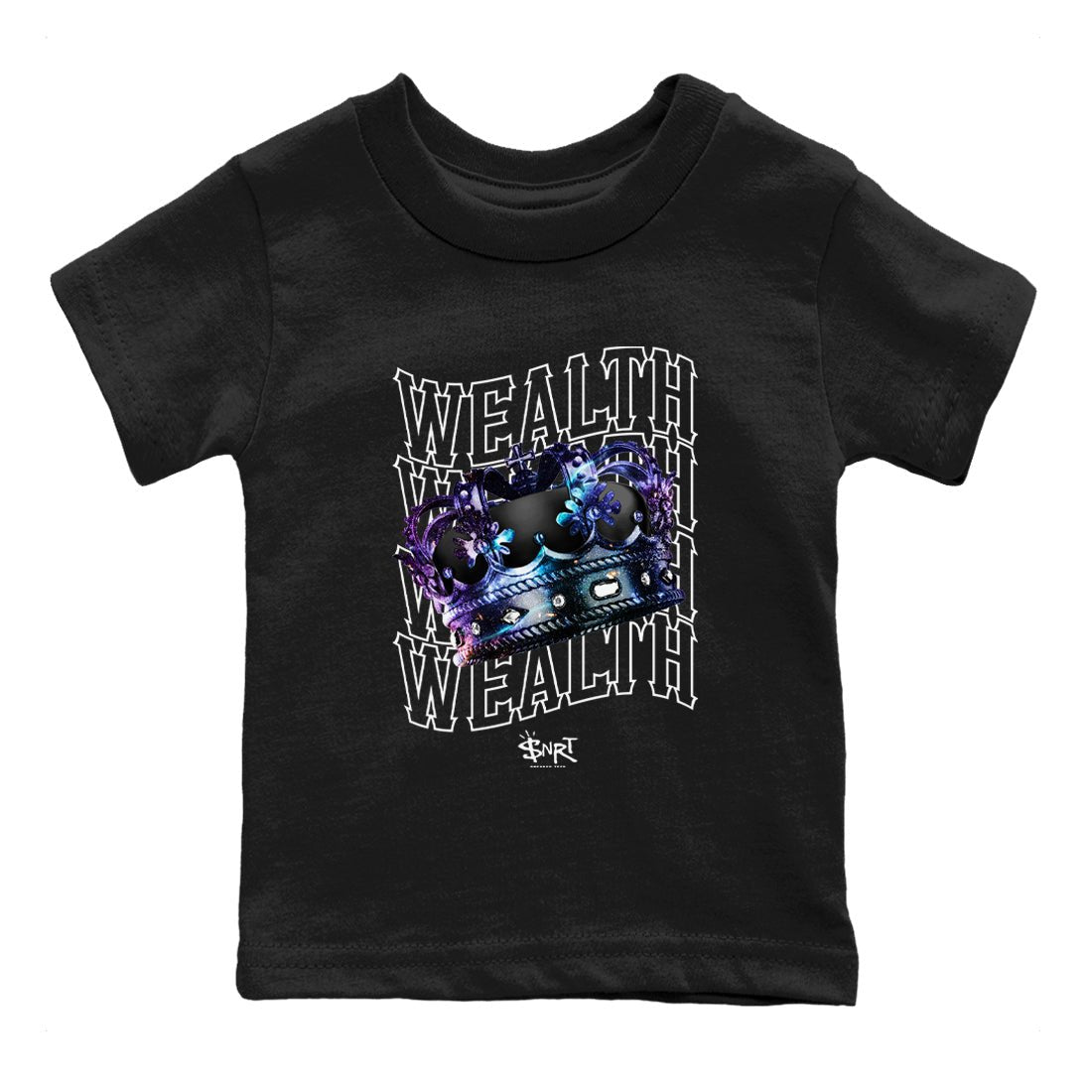 Foams One Galaxy shirts to match jordans Wealth sneaker match tees Air Foamposite One Galaxy match shoes to clothes SNRT Sneaker Tees Youth Baby Black 2 tee