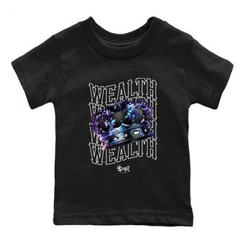 Foams One Galaxy shirts to match jordans Wealth sneaker match tees Air Foamposite One Galaxy match shoes to clothes SNRT Sneaker Tees Youth Baby Black 2 tee
