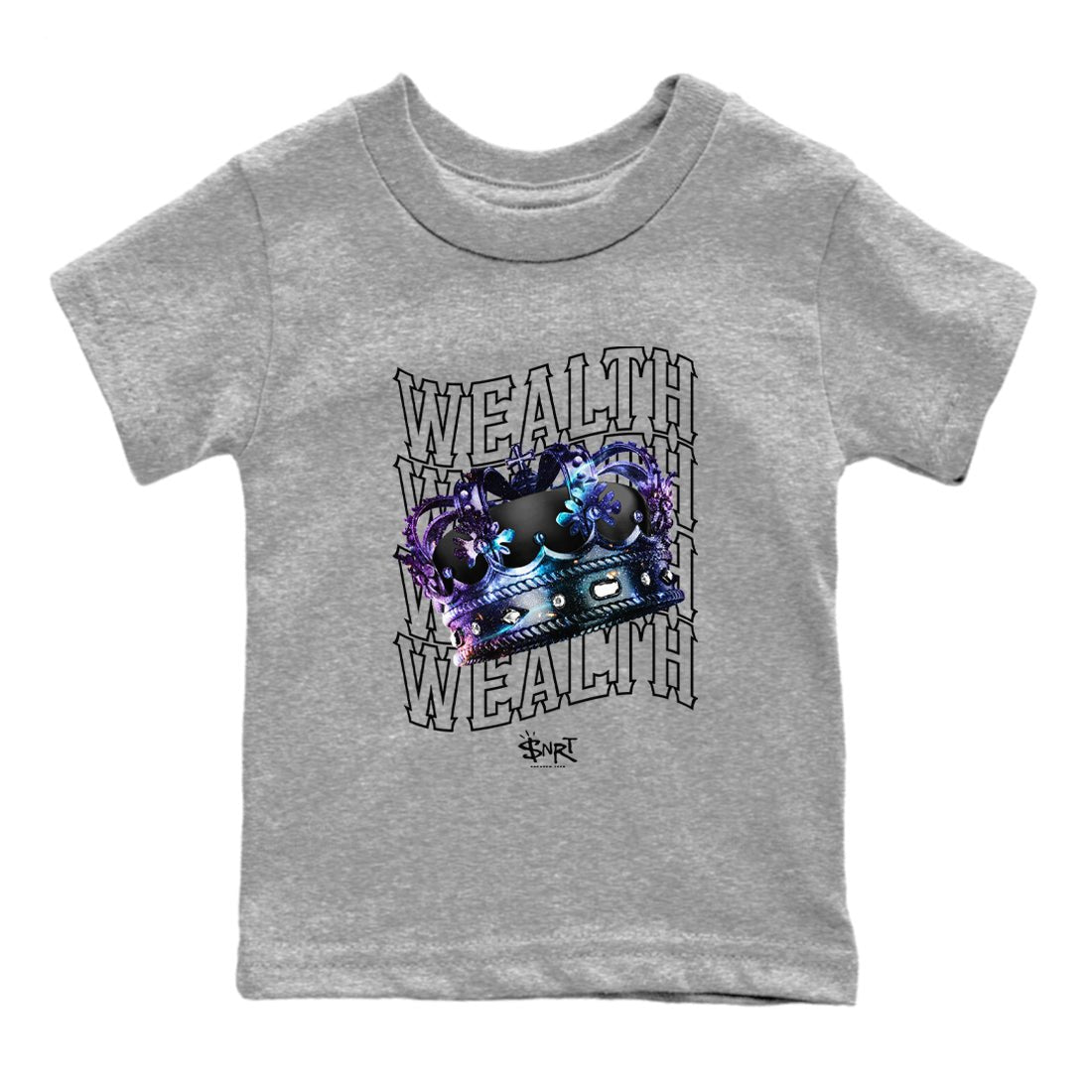Foams One Galaxy shirts to match jordans Wealth sneaker match tees Air Foamposite One Galaxy match shoes to clothes SNRT Sneaker Tees Youth Baby Heather Grey 2 tee