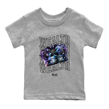 Foams One Galaxy shirts to match jordans Wealth sneaker match tees Air Foamposite One Galaxy match shoes to clothes SNRT Sneaker Tees Youth Baby Heather Grey 2 tee