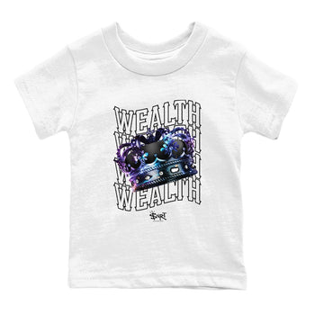 Foams One Galaxy shirts to match jordans Wealth sneaker match tees Air Foamposite One Galaxy match shoes to clothes SNRT Sneaker Tees Youth Baby White 2 tee
