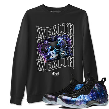 Foams One Galaxy shirts to match jordans Wealth sneaker match tees Air Foamposite One Galaxy match shoes to clothes SNRT Sneaker Tees unisex cotton Black 1 shirts