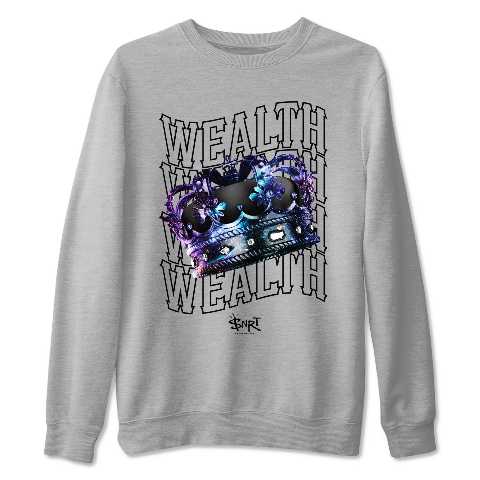 Foams One Galaxy shirts to match jordans Wealth sneaker match tees Air Foamposite One Galaxy match shoes to clothes SNRT Sneaker Tees unisex cotton Heather Grey 2 shirts