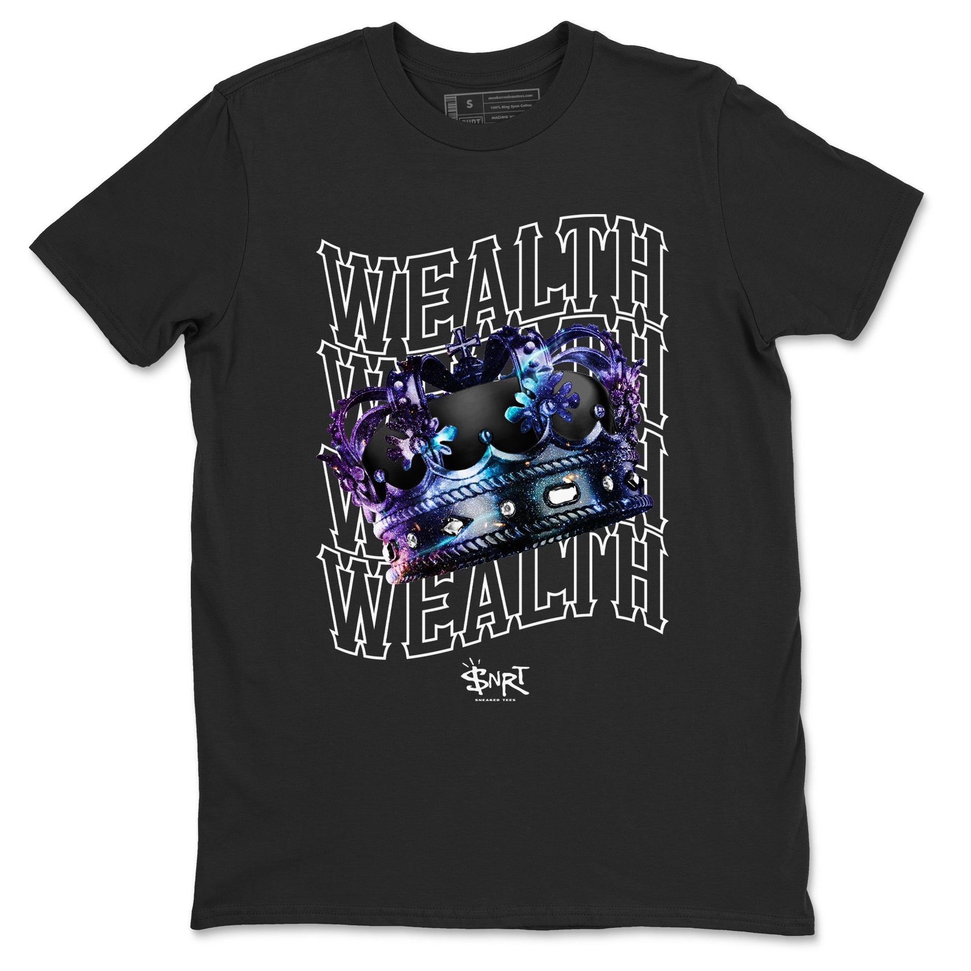Foams One Galaxy shirts to match jordans Wealth sneaker match tees Air Foamposite One Galaxy match shoes to clothes SNRT Sneaker Tees unisex cotton Black 2 shirts
