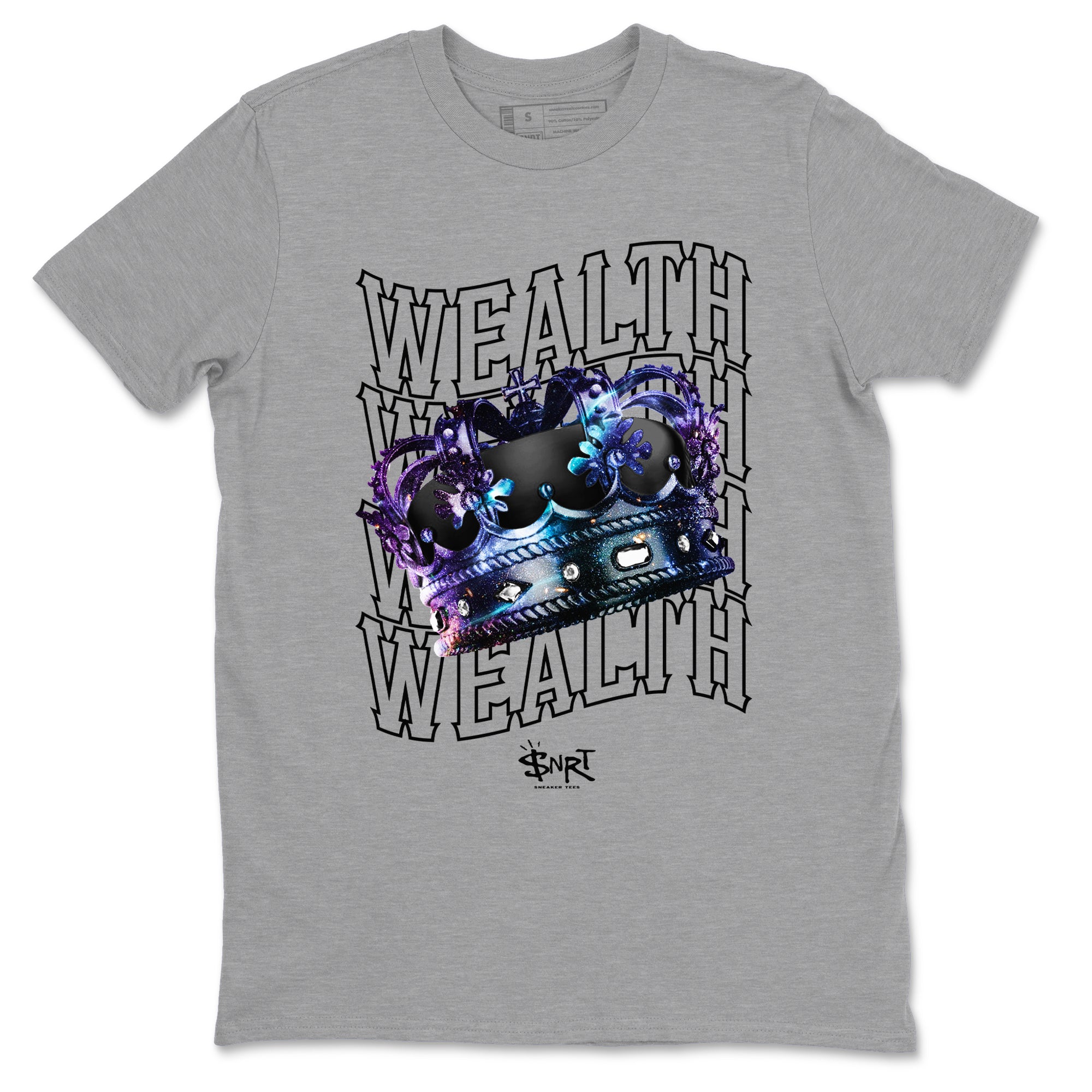 Foams One Galaxy shirts to match jordans Wealth sneaker match tees Air Foamposite One Galaxy match shoes to clothes SNRT Sneaker Tees unisex cotton Heather Grey 2 shirts