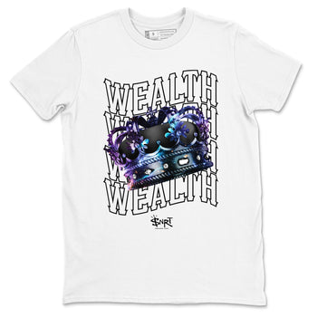 Foams One Galaxy shirts to match jordans Wealth sneaker match tees Air Foamposite One Galaxy match shoes to clothes SNRT Sneaker Tees unisex cotton White 2 shirts