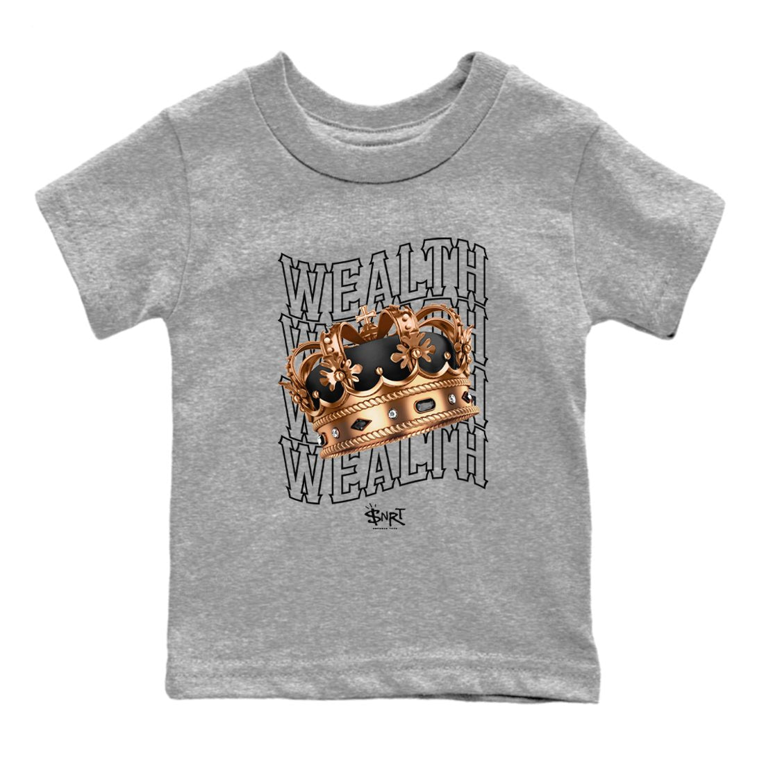 Foams One Metallic Copper shirts to match jordans Wealth sneaker match tees Air Foamposite One Metallic Copper match shoes to clothes SNRT Sneaker Tees Youth Baby Heather Grey 2 tee