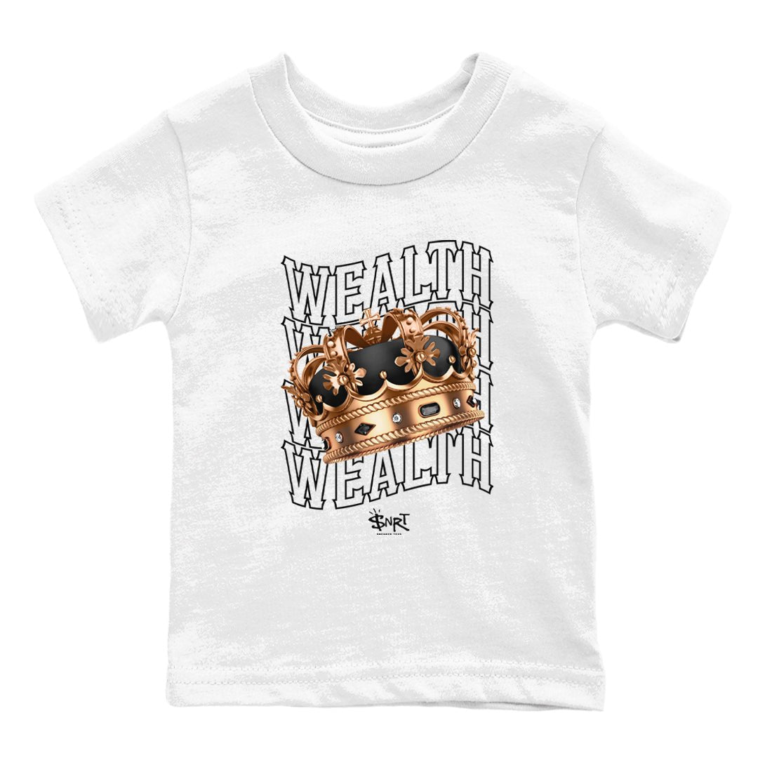 Foams One Metallic Copper shirts to match jordans Wealth sneaker match tees Air Foamposite One Metallic Copper match shoes to clothes SNRT Sneaker Tees Youth Baby White 2 tee