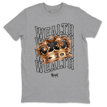 Foams One Metallic Copper shirts to match jordans Wealth sneaker match tees Air Foamposite One Metallic Copper match shoes to clothes SNRT Sneaker Tees unisex cotton Heather Grey 2 shirts