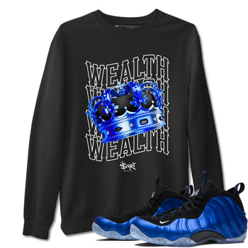 Foams One Royal shirts to match jordans Wealth sneaker match tees Air Foamposite One Royal match shoes to clothes SNRT Sneaker Tees unisex cotton Black 1 shirts