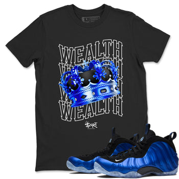 Foams One Royal shirts to match jordans Wealth sneaker match tees Air Foamposite One Royal match shoes to clothes SNRT Sneaker Tees unisex cotton Black 1 shirts