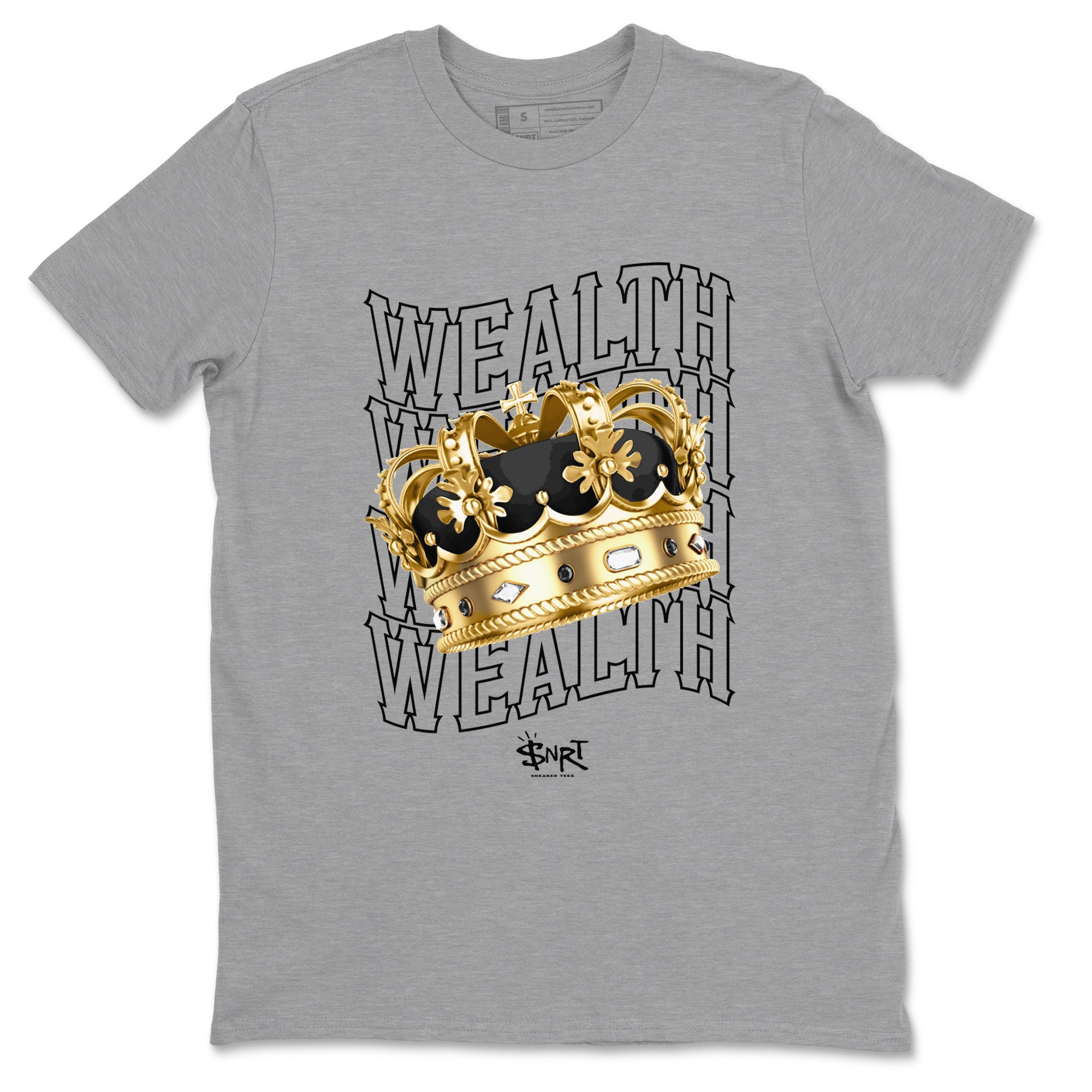 Air Jordan 1 High OG Black Metallic Gold shirts to match jordans Wealth sneaker match tees Jordan 1 Black Metallic Gold SNRT Sneaker Tees streetwear brand Heather Grey 2 unisex cotton tee