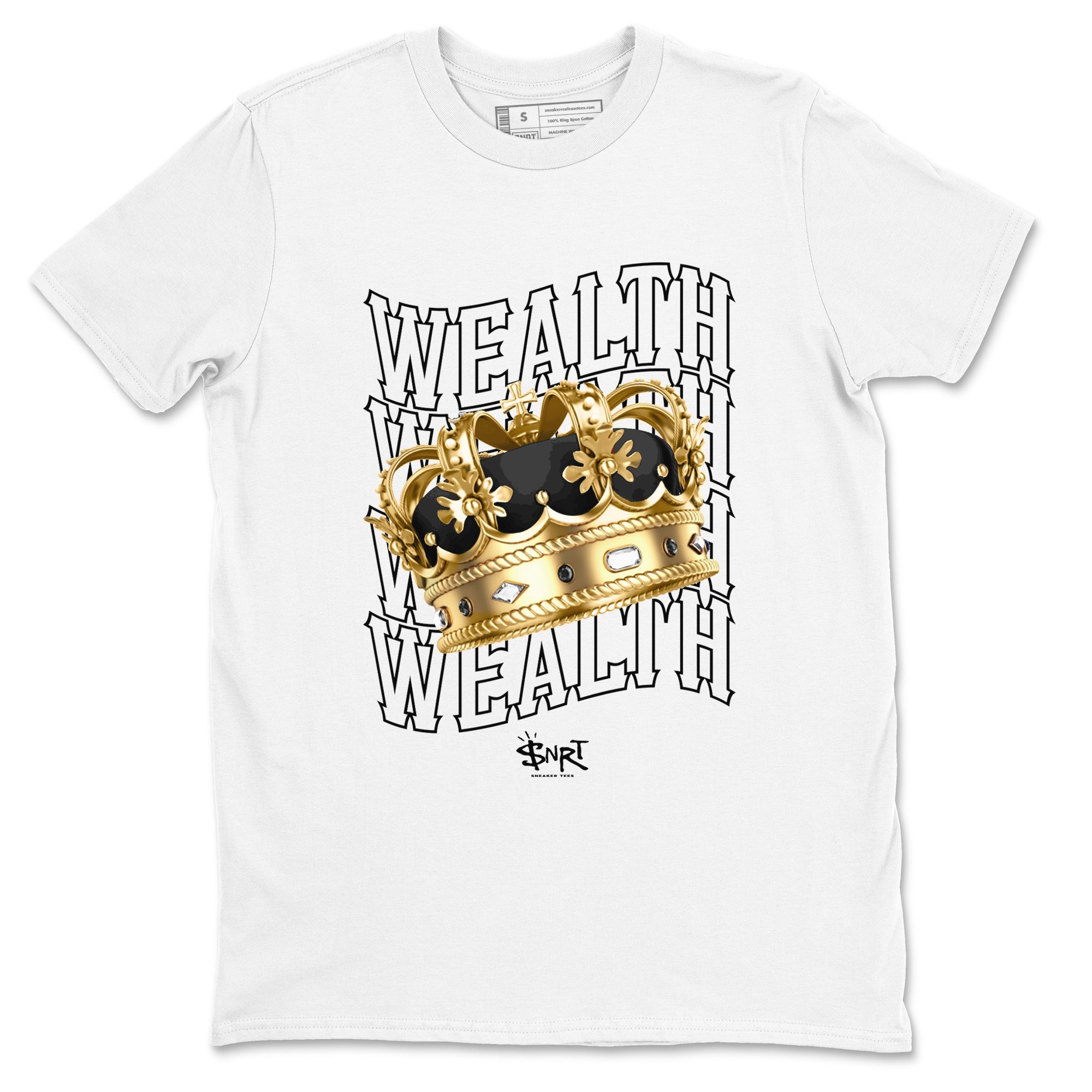 Air Jordan 1 High OG Black Metallic Gold shirts to match jordans Wealth sneaker match tees Jordan 1 Black Metallic Gold SNRT Sneaker Tees streetwear brand White 2 unisex cotton tee