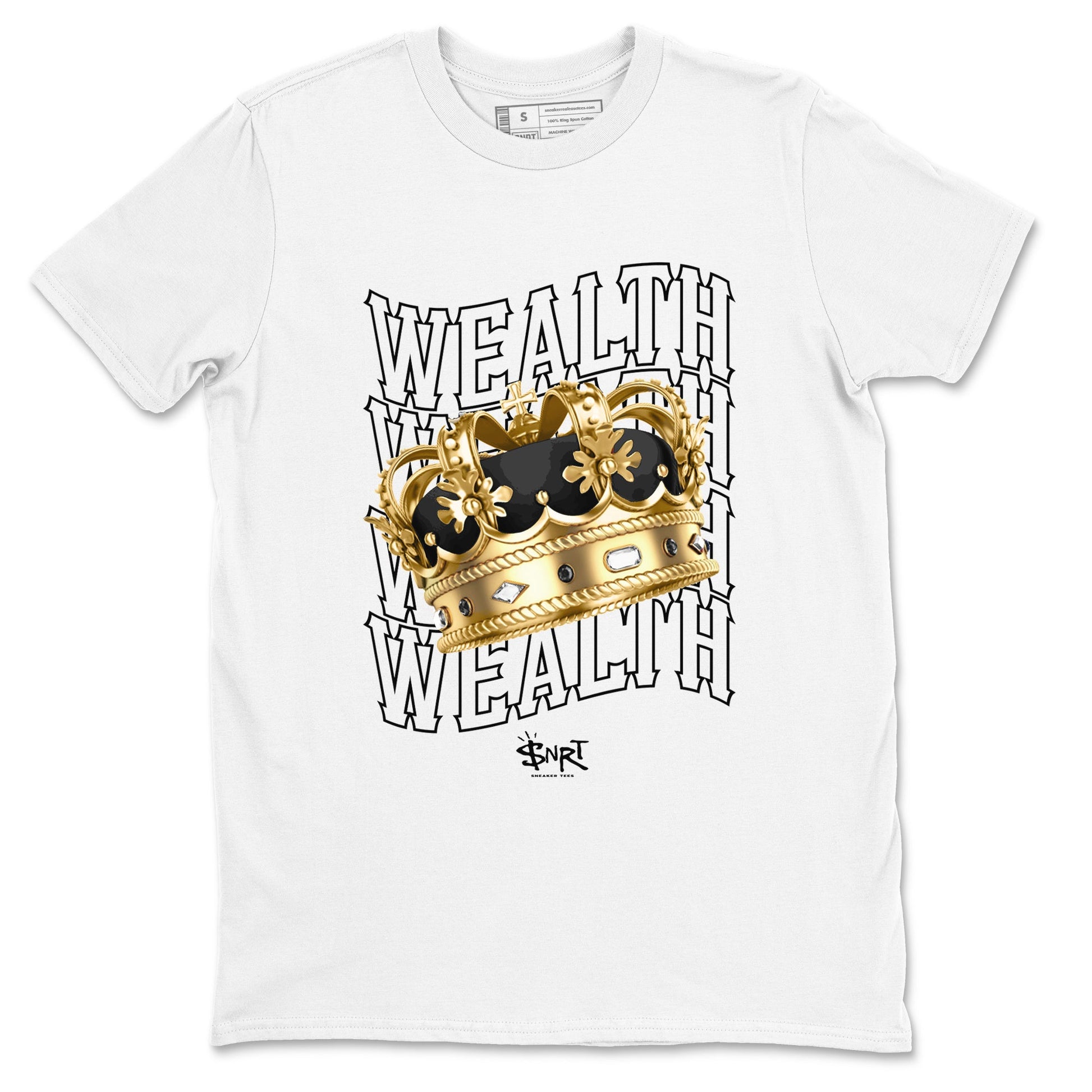 Air Jordan 1 High OG Black Metallic Gold shirts to match jordans Wealth sneaker match tees Jordan 1 Black Metallic Gold SNRT Sneaker Tees streetwear brand White 2 unisex cotton tee